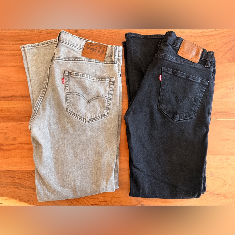 2pk Levi's Black and Gray Men's Jeans